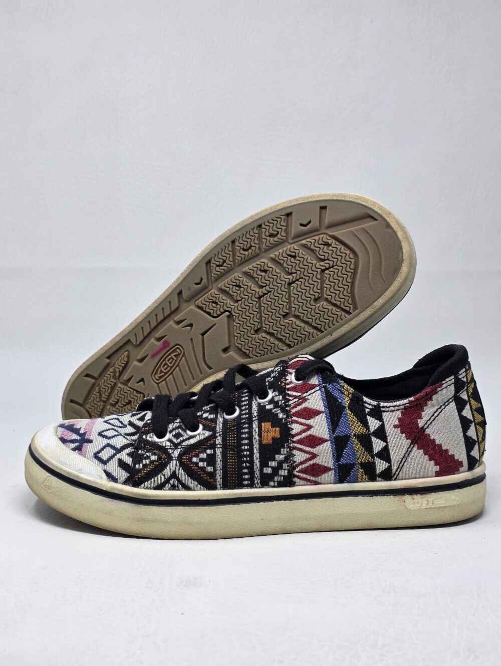Keen Elsa IV Sneakers Women’s Size 8.5 Aztec Canvas Lace Up Low Top 1023158